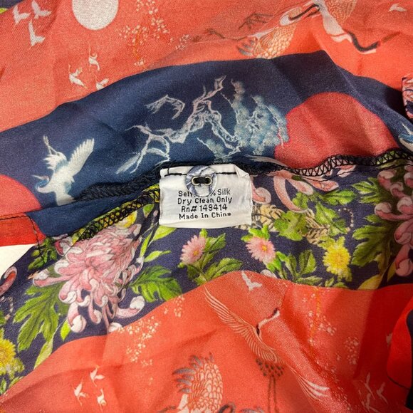 NWOT Johnny Was SPLENDID SELINE Silk Floral BUTTON DOWN Shirt Blouse Size S - Picture 11 of 14